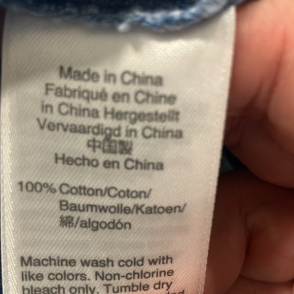 J. CREW Blue Chambray Wrap Top with Distressed Silver Star Print XS - Picture 8 of 8